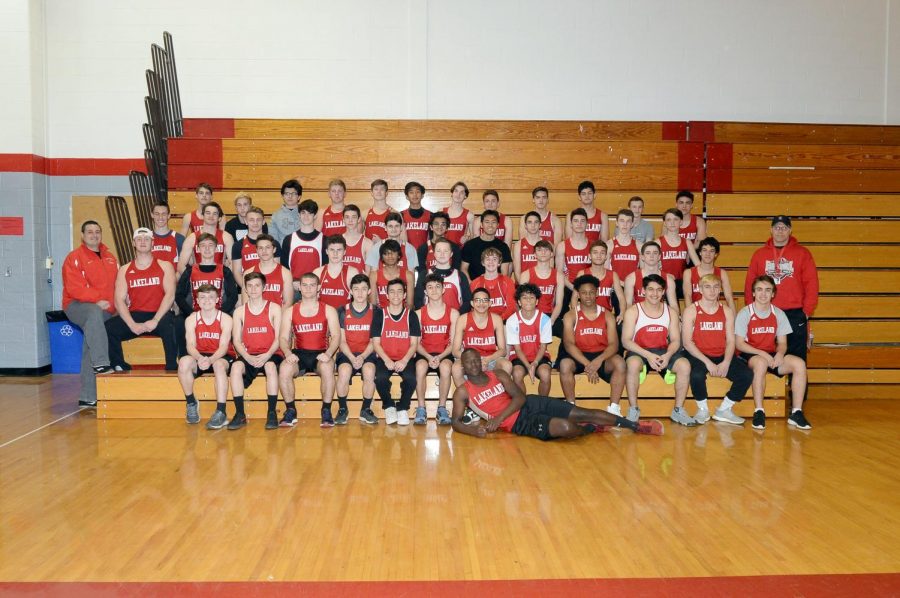 Boys track claimed the conference championship and had an undefeated season. 