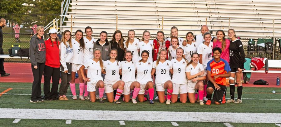 The Lakeland girls varsity soccer team takes a team photo with its many skilled players.