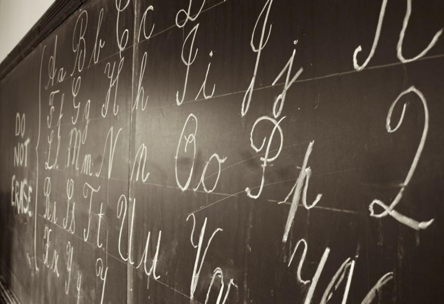 Cursive: a fancier form of hand-writing that is typically used for letters and signatures.