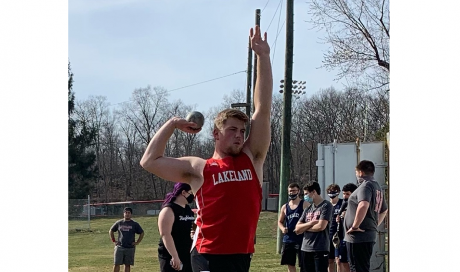 TJ McCormack broke the winter track shot put record with an amazing throw of 51’1”.