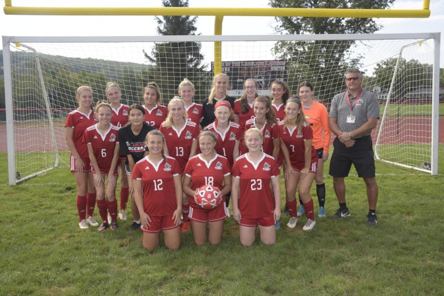 The girls varsity soccer team is aiming high for more state victories next season. 