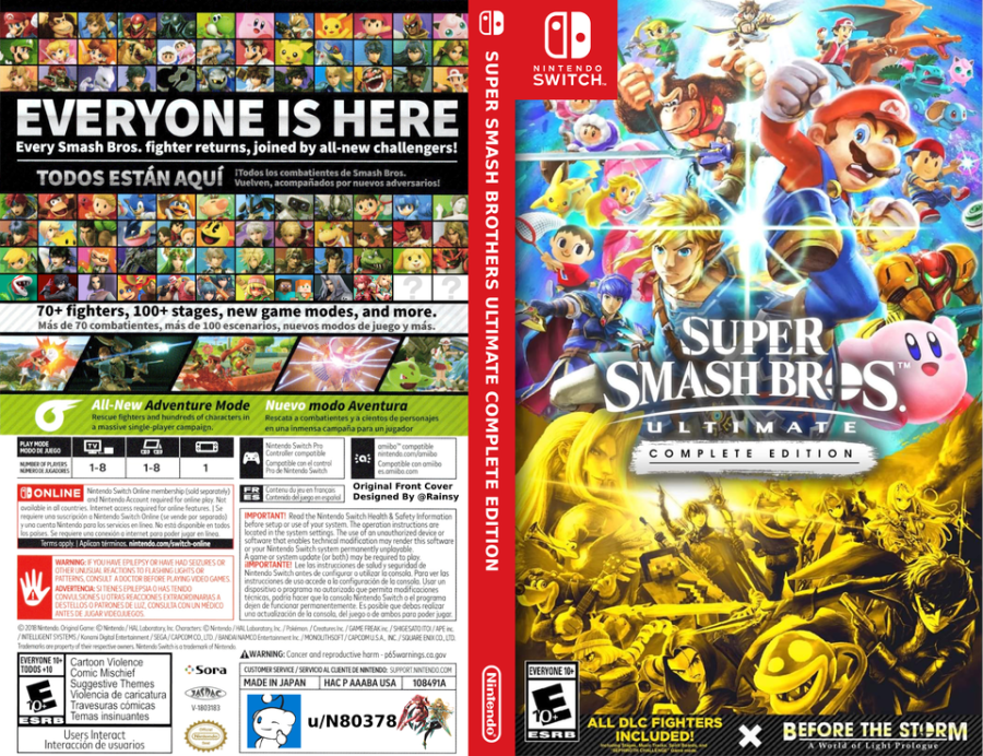 Super Smash Bros. Ultimate is a great game, which is evident by it's fan and fanart, like this cover created by RainsyArt. 