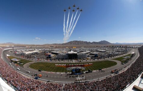 Surround view of one of NASCARs famous stadiums.