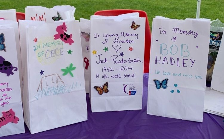 Luminaries that were decorated to remember and celebrate loved ones who have passed away.