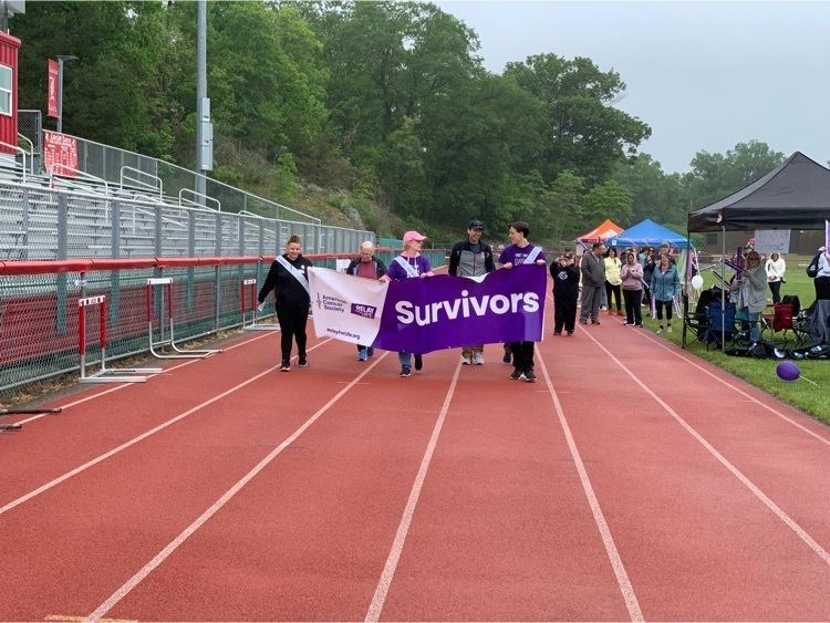Relay for Life attendees lined the track as the survivors walked their own special lap, an event hosted by LRHS Service Club.
