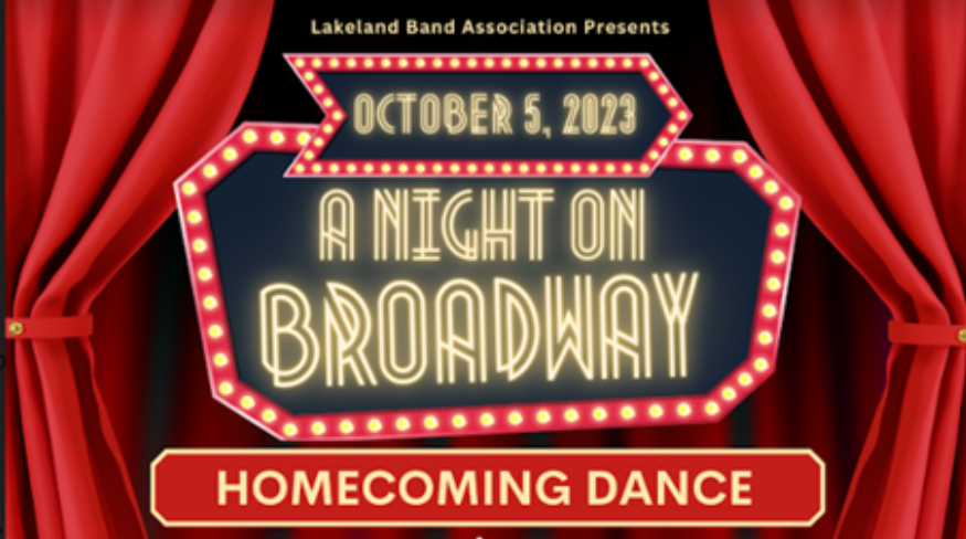 The Lakeland Band is hosting this years Homecoming Dance on October 5, 2023.
