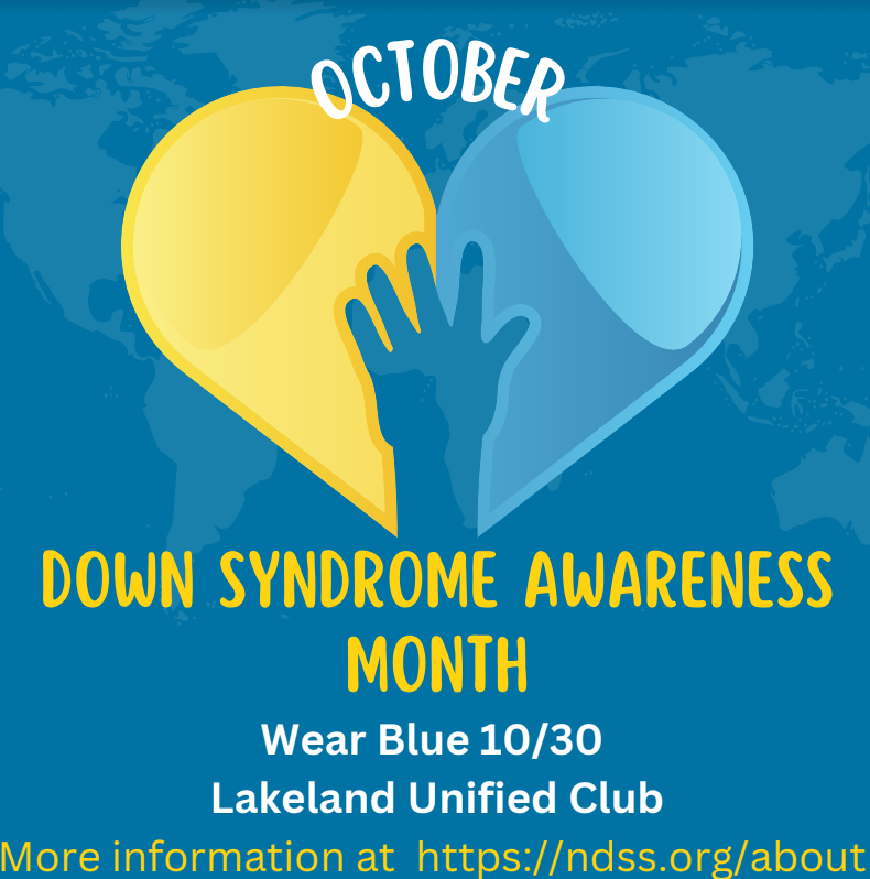 The LRHS Unified Club encouraged members of the community to wear blue on October 30. 

(Courtesy of the Lakeland Live Feed)