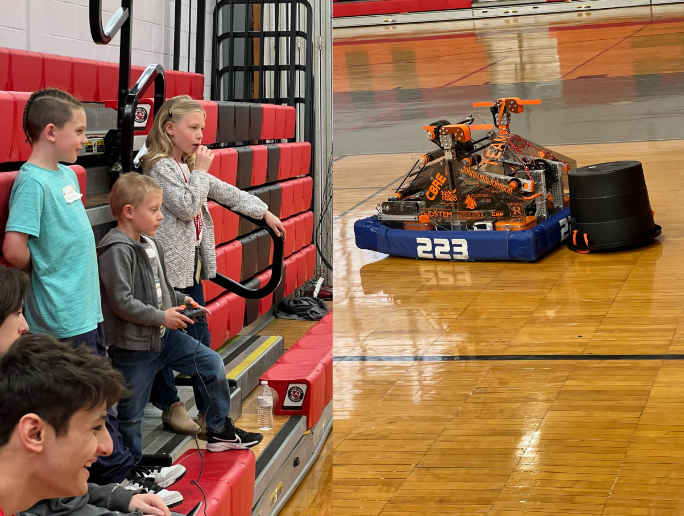 Kids got the opportunity to drive the Robotics Clubs robot. Thanks Team 223!