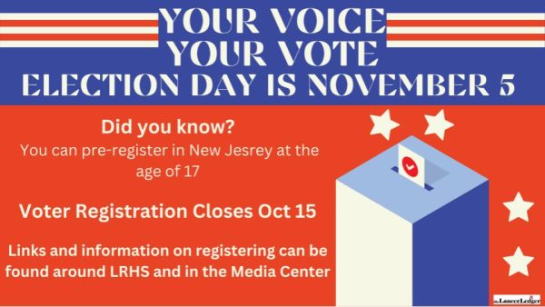 Students can find flyers and announcements with voting information throughout LRHS. 