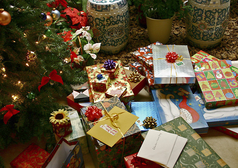 Joy wrapped in festive paper, waiting to be opened.

“Christmas gifts.” by Kelvin Kay (CC BY-SA 3.0)

