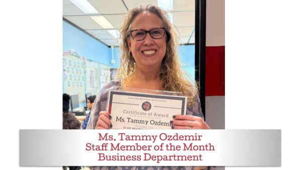 Ms. Ozdemir is December's Staff Member of the Month for Business. (LRHS)