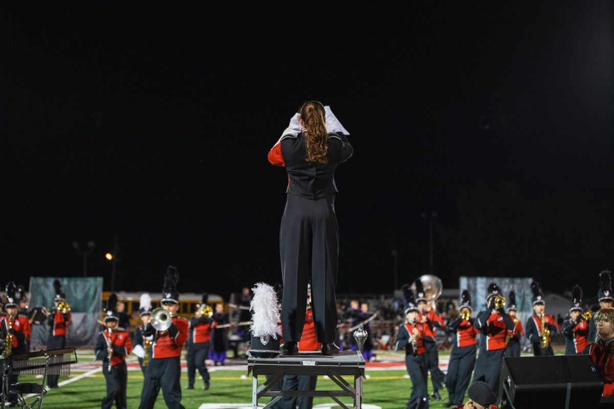 The Lakeland Band preforming at a football game

(LRHS)