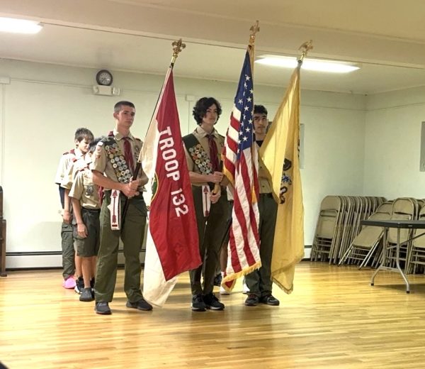 Burke at a Scouting ceremony. 

(Courtesy of Seamus Burke)