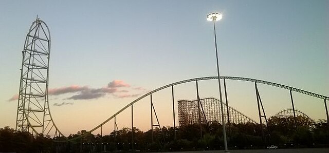 Kingda Ka before being removed from the parks. 

("Kingda Ka and El Toro" by Christophe95, CC BY-ND 2.0)