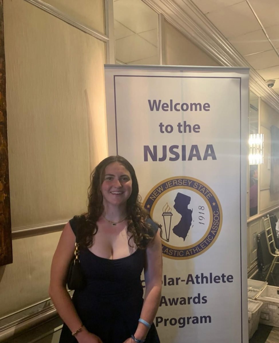 Emily Kebrdle at the awards dinner for becoming recognized by the NJSIAA as a Scholar-Athlete.

(LRHS)