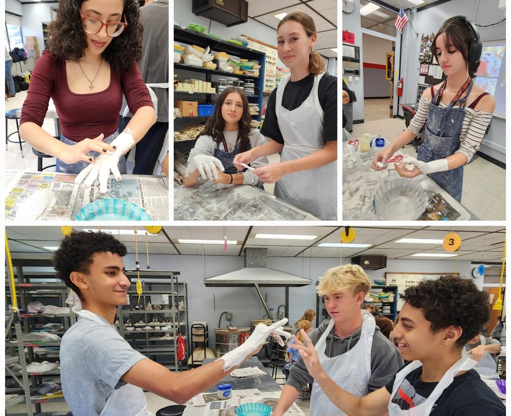 Ceramics and Sculpture students work on hand casting project. 

Photos courtesy of Ms. Kory Mellon