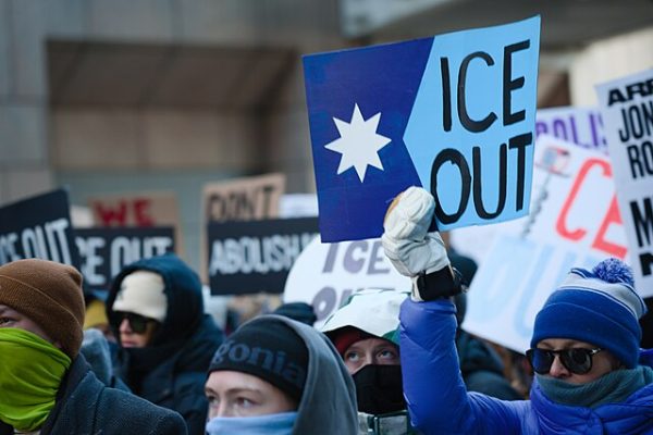 A photo taken on January 30, 2026 depicting protesters voicing their opposition against ICE. 

Photo courtesy of Wiki Commons CC BY 4.0