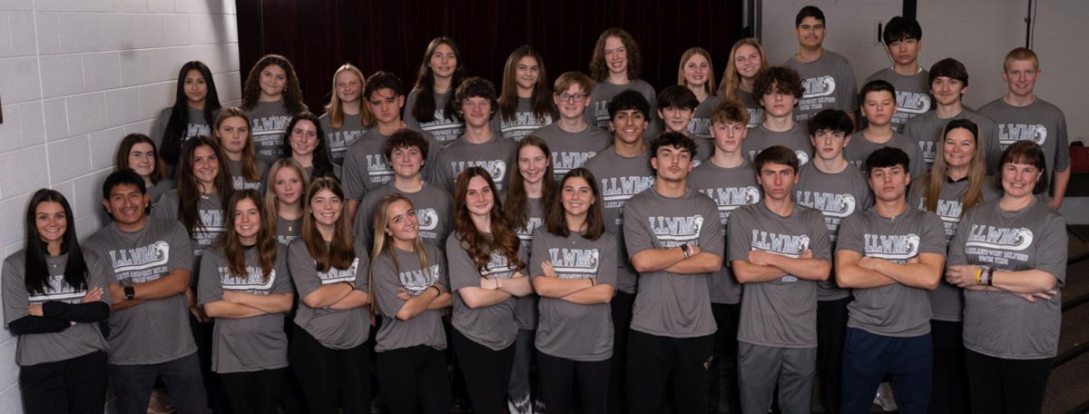 The Lakeland West Milford Swim team group picture. 

Photo courtesy of LRHS Yearbook.