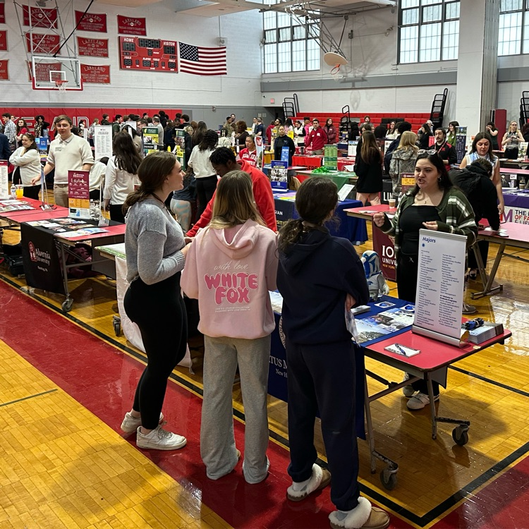 Students gather information from college representatives at the LRHS College Fair on March 6, 2026. 

Photo courtesy of LRHS