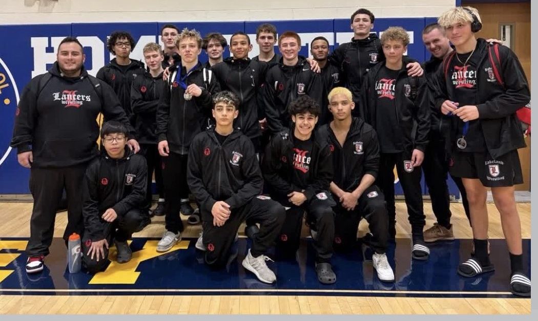 The Boys' wrestling team made progress as a team this year, learning many leadership skills alongside the girls' wrestling team pictured below. 

Photo courtesy of LRHS Instagram 