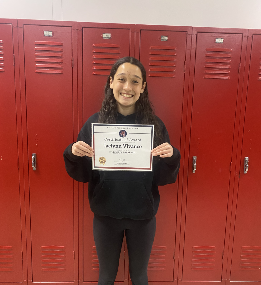 Jaelynn Vivanco demonstrates her math skills and dedication to her studies. 

Photo courtesy of Josh Jacques 