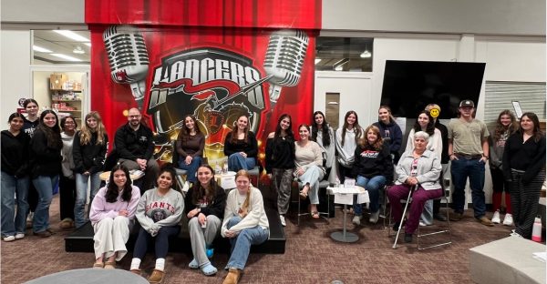 LRHS DEM club members sit with a panel of nurses in the Lakeland Media center to learn more about the field of nursing. 

Photo courtesy of Ms. Kali Spoelstra 