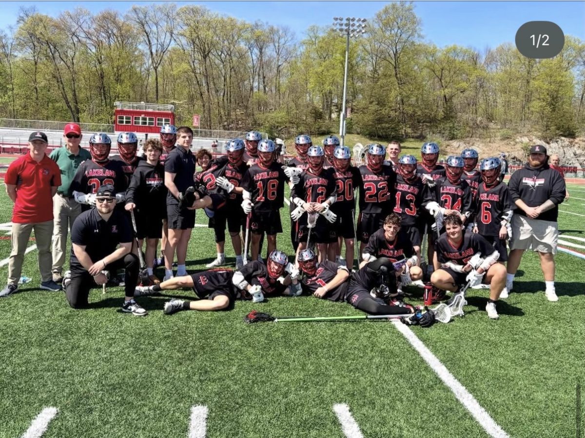 The 2026 Lakeland Lacrosse team has dominated this season using teamwork and talent. 

Photo courtesy of LRHS
