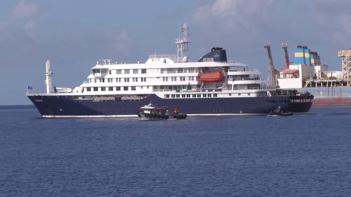 The MV Hondius at anchor in the Port of Granadilla on 10 May 2026

Photo courtesy of Wiki Commons CC by 4.0 