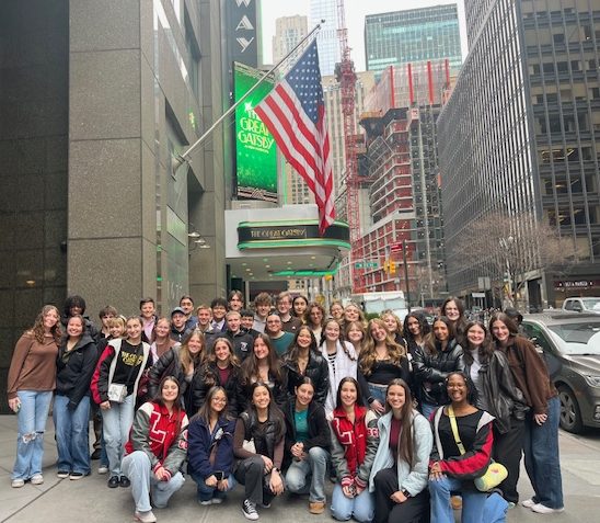 Students in Mrs. Fucilli's English 2 Honors classes and Ms. Gentile's theater class attended a production of The Great Gatsby on Broadway in March. 